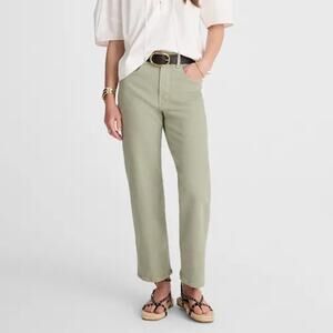 Madewell The Perfect Vintage Wide Leg Crop Jean Dusty Celadon Green 25 NWT